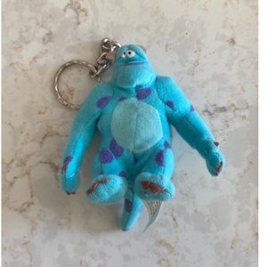 Disney Pixar Monsters, Inc. Sulley James P. Sullivan Plush Keychain Figure.
